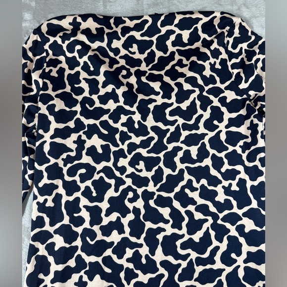 Diane Von Furstenberg DVF Silk Blend Navy Blue Light Peach Pink Tunic Dress 6 - Picture 13 of 16